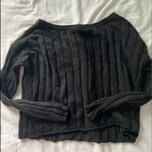 cropped black sweater